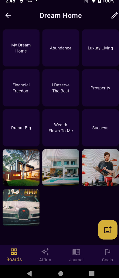 Dream Home board