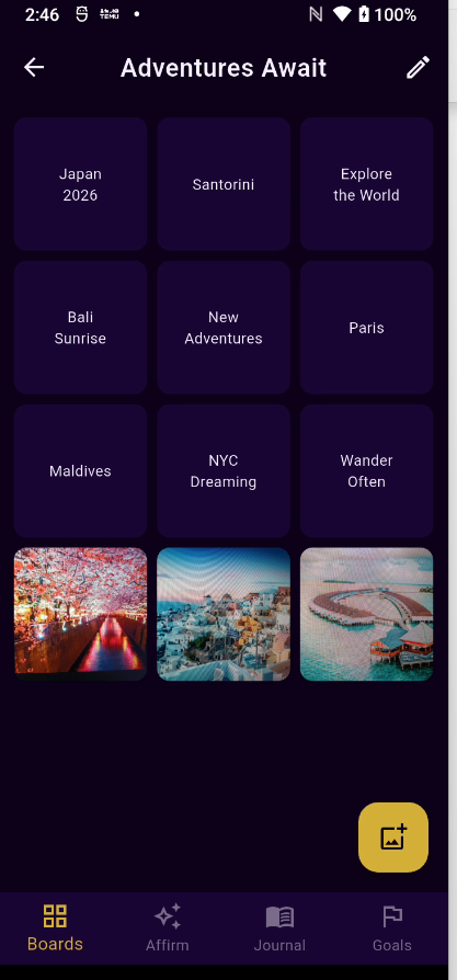 Adventures Await board