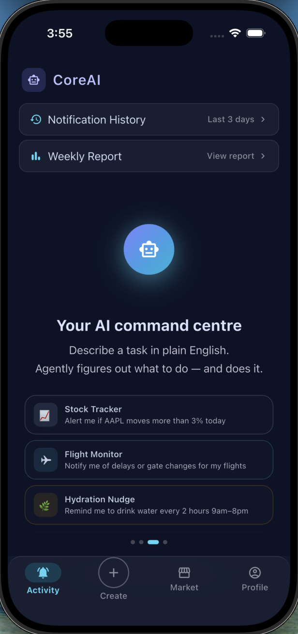 Marketplace of pre-built agents
