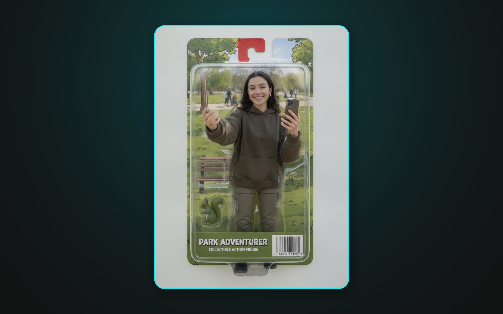 Action Figure format — a boxed collectible toy