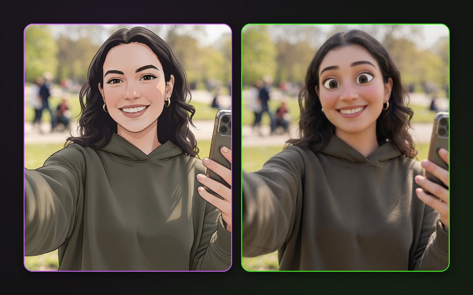 Anime and 3D toon character styles