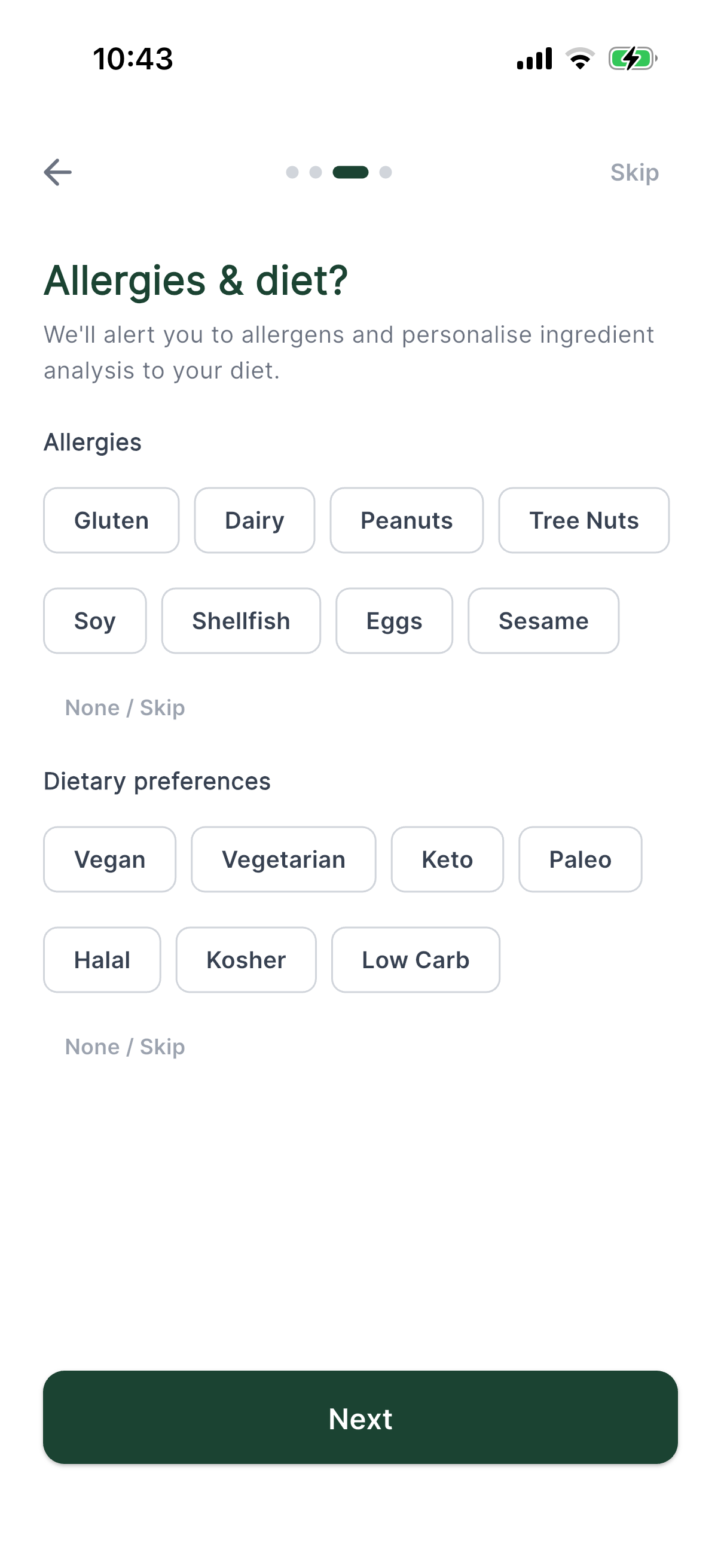 Allergy Setup