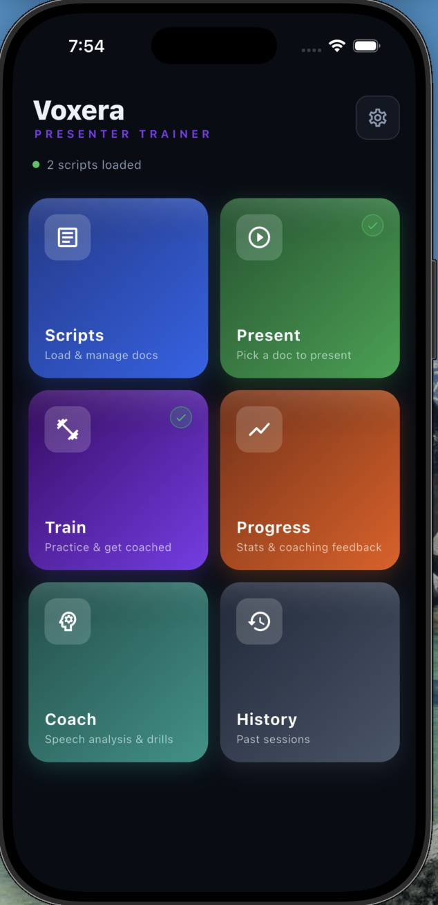 Voxera screen 1